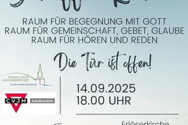 NEU: Schaffe Raum Gottesdienst