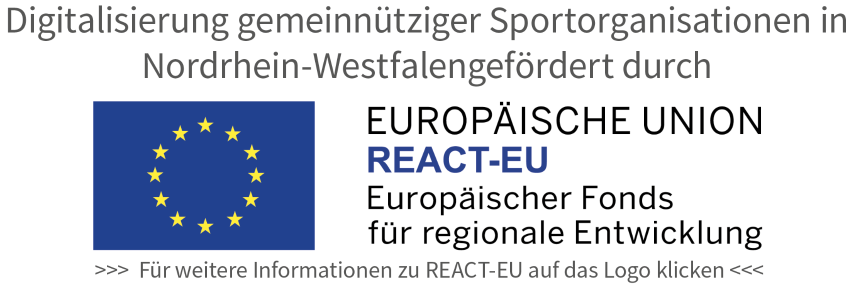 REACT-EU-Logo, Förderung, Sport, Link