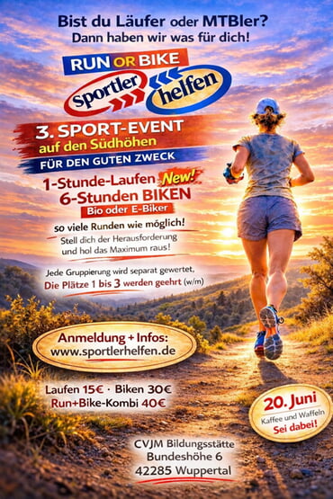 Plakat des Run & Bike Events am 20. Juni &ndash; hier klicken f&uuml;r weitere Infos