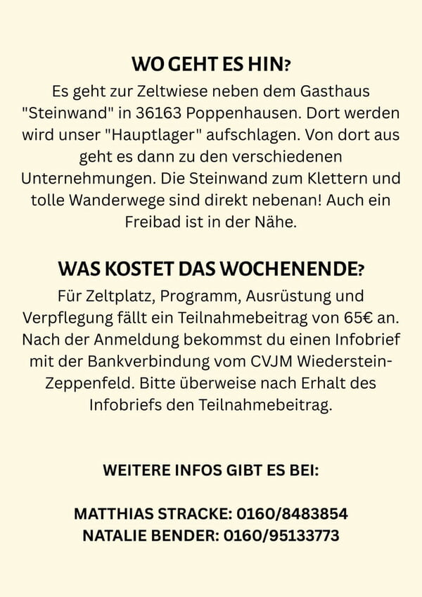 Anmeldung Outdoor 2026